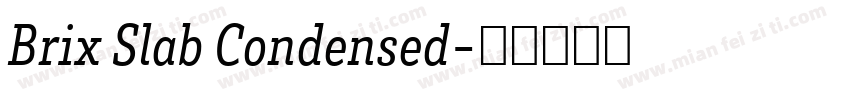 Brix Slab Condensed字体转换